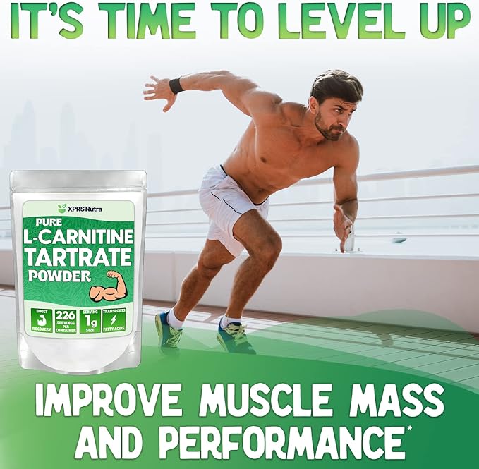 XPRS Nutra L Carnitine L Tartrate Powder - Premium Pure L Carnitine Tartrate - L-Carnitine - Vegan Friendly Bulk L Carnitine Powder - Amino Acid Supplement (4 Ounce)