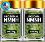 Liposomal NMNH Supplement 300mg – Boosts NAD Anti-Aging, Energy & Focus – NMM Capsules Alternative to for Cellular Vitality – Third-Party Tested, 120 Vegan Capsules | 2 Packs
