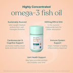 True Grace Omega-3 Fish Oil - 60 Softgels - 1400 mg EPA + DHA - Brain, Heart, Joint & Immune Health - Organic, Gluten Free, Soy Free