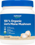Nutricost Organic Lion's Mane Mushroom Powder (8 oz) - 227 Servings, Certified USDA Organic Supplement