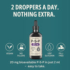 P5P Liquid Drops – Activated Vitamin B6 (Pyridoxal-5-Phosphate) – Fast Absorption Formula – Nervous System & Energy Support – 2 oz (60 mL) – Think Above