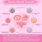 KFG Women's Probiotic Powder, with 100 Billion CFUs, 20 Strains, 3Organic Prebiotics, Cranberry, Digestive Enzymes & D-Mannose, for Boost Immune, Digestive, Gut, Vaginal & Urinary Health, 40 Packets