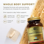 Solgar One Daily Women's Multi 50+ Whole Body Support for Women 50 and Older - Highly Absorbable Heart, Bone & Breast Health, Energy, Stress, Hair Skin & Nails Multivitamin, 60 Vegan Capsule Servings