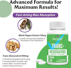 Sublingual Trans-Resveratrol Purity 99%, 3-in-1 Advanced Formula Resveratrol Supplement for Boost NAD+, Immune & Energy Support, Anti-Aging, Skin Health & Antioxidant, 240 Lozenge (240-Day Supply)