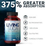 Living Silica ORGONO Mineral-Based Collagen Booster Capsules | Silica-Based | Supports Collagen & Elastin for Joint & Bone Support, Glowing Skin, Strong Hair & Nails | 120 Capsules