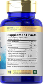 Carlyle Omega 3 Fish Oil 1400 mg | Triple Strength | 60 Softgels | High Potency with EPA & DHA | Non-GMO, Gluten Free Supplement