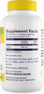 Healthy Origins Inositol Powder, 227 g - for Skin, Hair & Nail Health - Vitamin B8 Powder Supplement - Part of The B Complex Family - Vegan, Non-GMO & Gluten-Free Supplement - 8 Oz