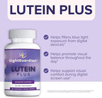 Sight Guardian Lutein Plus for Eyes, Eye Vitamin Supplement, Daily Vision Support for Digital Screens, Visual Function and Wellness, Reduce Strain and Fatigue, Non-GMO