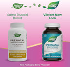 Nature's Way Prenatal Multivitamin, with Folate for Healthy Brain and Spinal Development*, Buffered Vitamin C, B-Vitamins, 180 Capsules (Packaging May Vary)