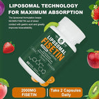 Liposomal Fisetin Supplement, 2000MG, 98% Pure Fisetin Polyphenols Antioxidants, with Quercetin, TMG and Resveratrol, for Healthy Aging, Cognitive Support, 60 Capsules