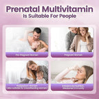 VivoNu 19 in 1 Prenatal Multivitamin, 1200 Softgels Prenatal Vitamins, Lemon Flavor, Before, During & Post Pregnancy with Folic Acid, Probiotic, Biotin, Zinc, Vitamin D3, K2, B6, B12, C & More, 4 Bag