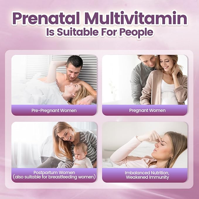 VivoNu 19 in 1 Prenatal Multivitamin, 600 Softgels Prenatal Vitamins, Lemon Flavor, Before, During & Post Pregnancy with Folic Acid, Probiotic, Biotin, Zinc, Vitamin D3, K2, B6, B12, C & More, 2 Bag