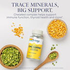 SOLARAY Zinc Copper Amino Acid Chelate - Immune Support Supplement w/Chelated Zinc 50mg - Bone, Skin, Heart Health and Thyroid Support - with Iodine from Kelp, 60-Day Guarantee, 100 Serv, 100 VegCaps