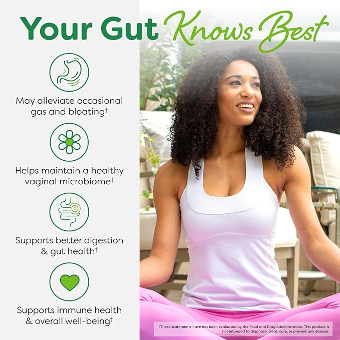 Probulin Women’s Health Probiotic + Prebiotic for Vaginal, Gut & Immune Health - 20 Billion CFU - 12 Probiotic Strains, 60 Vegan Capsules