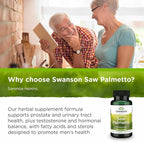 Swanson Saw Palmetto Full Spectrum Herbal Supplement for Men Seeking Prostate, Hair, and Urinary Health Support - 540 mg (100 Vegan Capsules, 2 Pack)