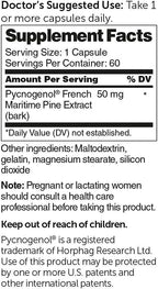Dr. Whitaker's Clinical Grade Pycnogenol 50mg, 60 Capsules (60-Day Supply) (Pack of 2)