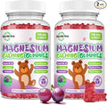 Magnesium Gummies for Kids - Magnesium Glycinate Gummies Supplement with L-Theanine, Vitamin B6, D3 for Kids & Adults for Sleep, Relaxation, Bones,Sugar Free Grape 120ct