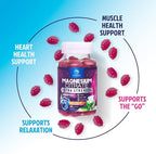 Magnesium Citrate Gummy - High Absorption Magnesium Gummies for Adults & Kids - Enhanced Bioavailability Form Mag Citrate Supplement - Improved Vegan Formula - Delicious Raspberry Flavor - 60 Gummies
