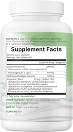 Micro Ingredients Bovine Colostrum 1,000 mg Per Serving, 240 Capsules | 40% IgG First Milking with Collagen & Probiotics | Colostrum Supplement with 10 Probiotic Strains | Non-GMO, Gluten Free