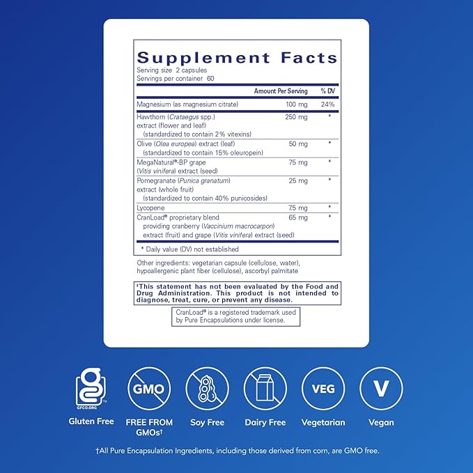 Pure Encapsulations Vascular Relax | Hypoallergenic Combination for Healthy Vascular Relaxation and Overall Circulatory Health | 120 Capsules