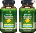 Irwin Naturals Mental Clarity Information Retention – 60 Liquid Soft-Gels – Focus & Memory Support Formula - 2 Pack