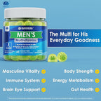 2 Pack - Mens Multivitamins Gummies, Methylated Multivitamin for Men, B Complex, Minerals, Vegan Omega 3, Probiotic, Enzyme, Antioxidants for Men's Complete Daily Support, Sugar Free, Vegan, (No Iron)