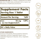 Solgar Chelated Iron - 100 Tablets, Pack of 2 - Gentle on Your Stomach - Non-GMO, Vegan, Gluten Free, Dairy Free, Kosher - 200 Total Servings