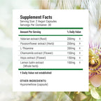 Nested Naturals Luna Melatonin-Free Pack of Two, Bedtime Supplement for Adults, Herbal Nighttime Sleeping Capsule, Valerian Root with Chamomile, Lemon Balm, Non-GMO, Gluten-Free