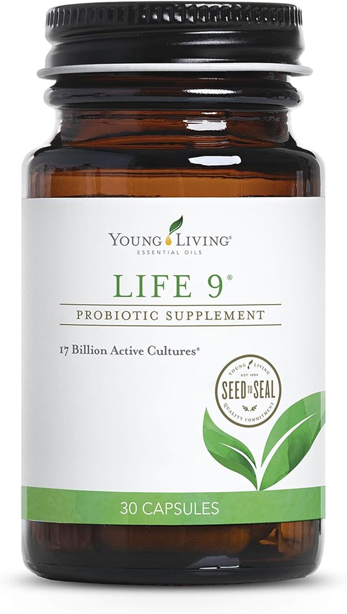 Young Living Life 9 Probiotic Capsules – Daily Digestive Support & Gut Health Supplement, 9 Probiotic Strains, 30 Count