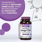 Bluebonnet Nutrition Plant Based Omega 3-6-9-1000 mg – for Heart Health* – Highly Absorbable Cold Pressed Oil – Non-GMO Project Verified, Vegan – Free of Gluten, Soy & Milk - 90 Softgels, 90 Serving