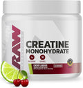 RAW Nutrition Creatine Monohydrate Powder, Cherry Limeade (30 Servings) - Micronized Creatine Monohydrate Supplement for Workout Performance, Build Muscle & Strength - Creatine Powder for Men & Women