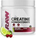 RAW Nutrition Creatine Monohydrate Powder, Cherry Limeade (30 Servings) - Micronized Creatine Monohydrate Supplement for Workout Performance, Build Muscle & Strength - Creatine Powder for Men & Women