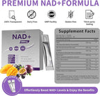 NAD+ Supplement Packets | 1000mg Liquid | Advanced Nicotinamide Riboside, Trans-Resveratrol, PQQ & Quercetin Complex for Cellular Energy & Healthy Aging Support - 2 Flavors (30 Count)