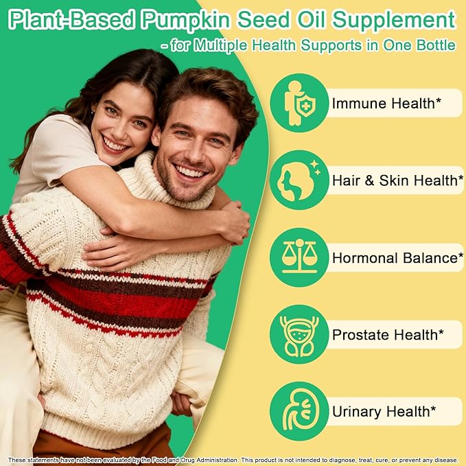 Pumpkin Seed Oil with Saw Palmetto Drops-High Concentrated Pumpkin Seeds Oil Supplement for Hair, Bladder & Prostate Health丨 Cold Pressed, High Absorption Liquid for Women & Men丨NON-GMO, Vegan, 2Fl Oz
