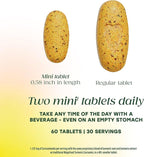 MegaFood Whole Body Minis Turmeric Curcumin Supplement - Turmeric Supplement With Black Pepper - 237 mg Curcuminoids Per Serving - Antioxidant & Immune Support - Vegan - 60 Mini Tablets, 30 Servings