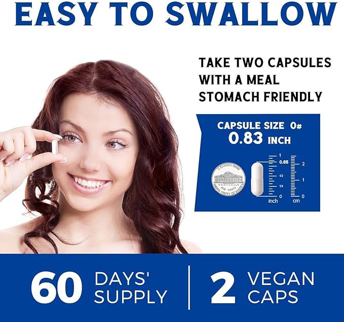 Vitalibre 10 in 1 Magnesium Complex, 420mg Elemental Magnesium | Ultra Strength, Max Absorption | Chelated Magnesium Supplement for Nerves, Bone & Heart Health | Non-GMO, 120 Vegan Capsules