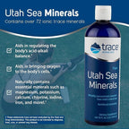 Trace Minerals Utah Sea Minerals - Liquid Daily Mineral Support for Bones, Muscles, Energy & Heart Health - Fluid Balance - Nerve Function - 10 fl oz (30 Servings)