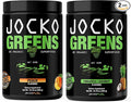 Jocko Fuel Greens Powder Bundle - Greens & Superfood Powder for Healthy Green Juice - Keto Friendly with Spirulina, Chlorella, Digestive Enzymes, & Probiotics - 60 Servings