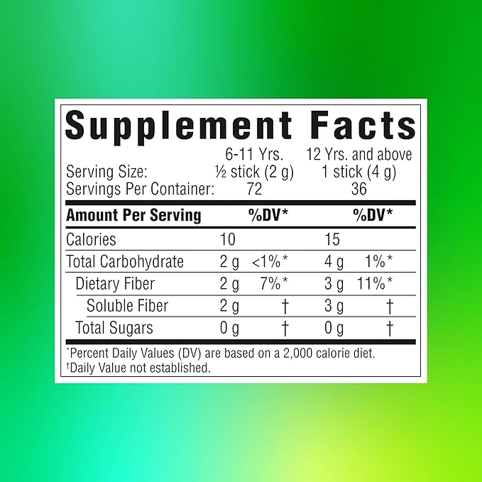 Benefiber On The Go Prebiotic Fiber Supplement Powder for Digestive Health, Daily Fiber, Unflavored - 72 Sticks