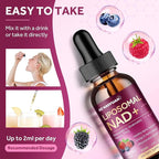 Liposomal NAD Supplement - 1200mg NAD+ Liquid Drops for Women & Men with Nicotinamide, Resveratrol, Quercetin, TMG, Black Pepper Extract - Brain & Cellular Mitochondrial Health, Anti-Aging, Longevity