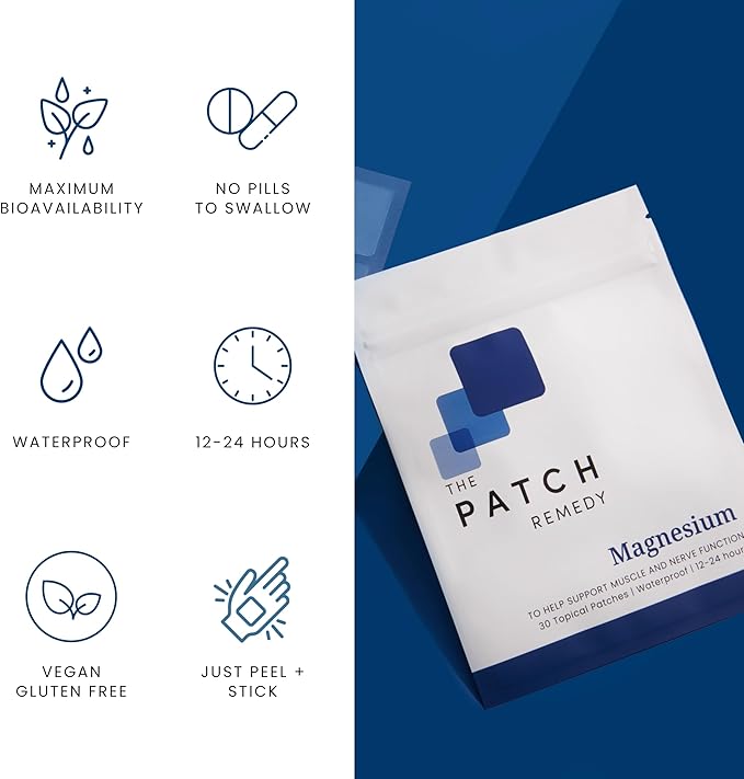 The Patch Remedy Magnesium Patch | Magnesium Glycinate | 30 Patches