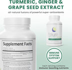 Folium Immuno Inflammation Support Supplement-Pine Parts, GrapeSeed, Ginger, Turmeric, Green Tea, White Pepper & Pomegranate-90 Count