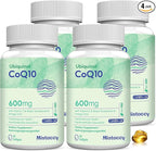 CoQ10 600mg Softgels | High Absorption CoQ10 Ubiquinol Supplement | Reduced Form Enhanced with Vitamin E & Omega 3 6 9 | Antioxidant Powerhouse Good for Health| 240 Softgels
