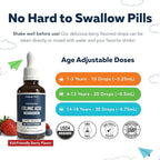 Organic FolinicActive Kids - Folinic Acid + B12, B6 & B2 Cofactors - Gentle Methylation Support for Mood, Energy & Cognition, Age Adjustable Dosing for Kids 1-18, Non GMO, Vegan, Berry Flavor (60mL)