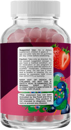 Vegan Kids Focus Gummies - Potent Chewable Brain Support for Children - Enhances Concentration & Memory - Calming Supplements & Focus Gummies for Kids - Non-GMO & Gluten-Free - 60 Count - 3 Pack