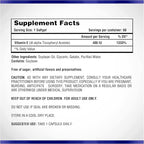 Vitamin E 60 Softgels 400 IU by Natural Systems - Vitamin E Supplements Immune System Support * - Softgels Skin Care - Natural VIT E Non-Sugar, Non-Artificial Flavors or Preservatives