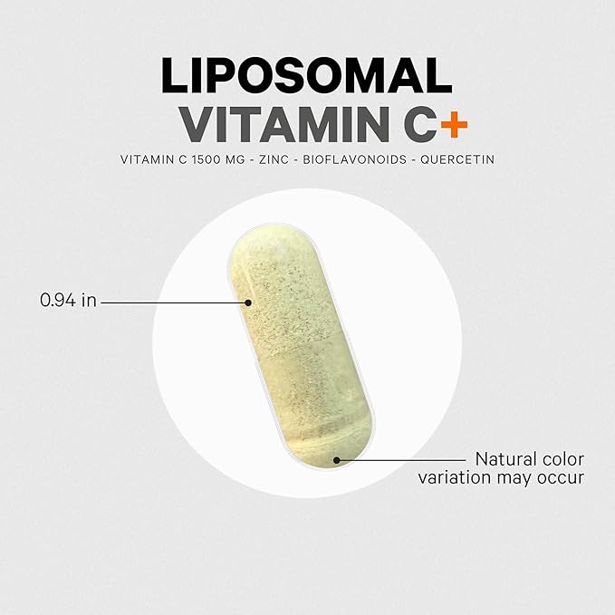 Codeage Liposomal Vitamin C Vitamins with Zinc, Elderberry, Citrus Bioflavonoids Ascorbic Acid, Quercetin & Rose Hips Fruit, Vitamina C Liposomal Supplement Pills - Non-GMO, Vegan - 90 Capsules