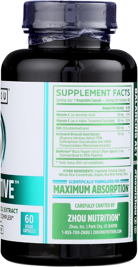 Zhou Nutrition Dim Active 60Ct, 60 Ct
