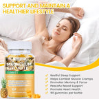 Magnesium Glycinate Gummies 1000mg, High Absorption Sugar Free Magnesium Potassium Supplement for Relaxation, Stress Relief, and Sleep Support for Adults & Kids - 90 Pineapple Gummies
