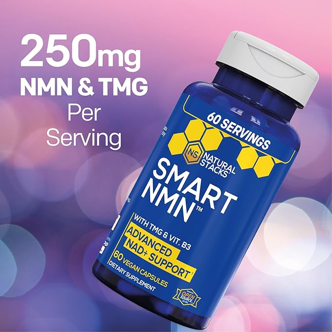 NATURAL STACKS Smart Ginkgo Biloba & Smart NMN Supplement Bundle - Extra Strength Brain Support & NAD+ Support* - 120 Total Capsules